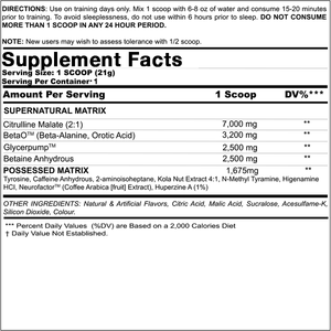 BZRK High Potency Pre-Workout Sample Single Serving Packet